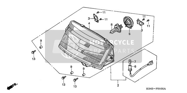 Honda CN250 1986 Headlight for a 1986 Honda CN250